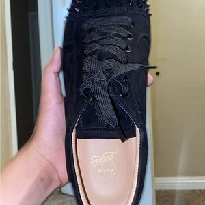 Christian Louboutin Black Spiked Sneakers